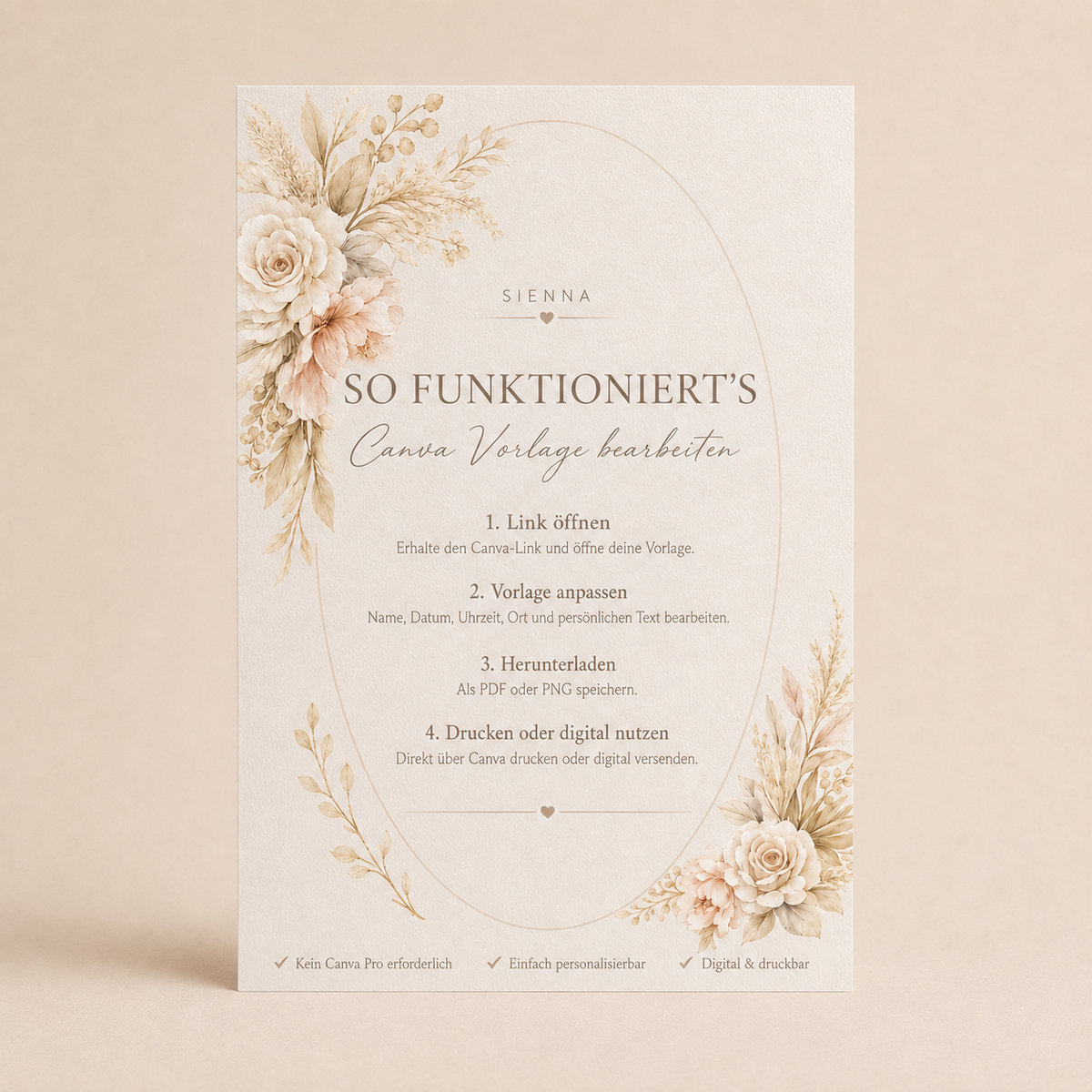 SIENNA – Engagement Party | Canva Vorlage