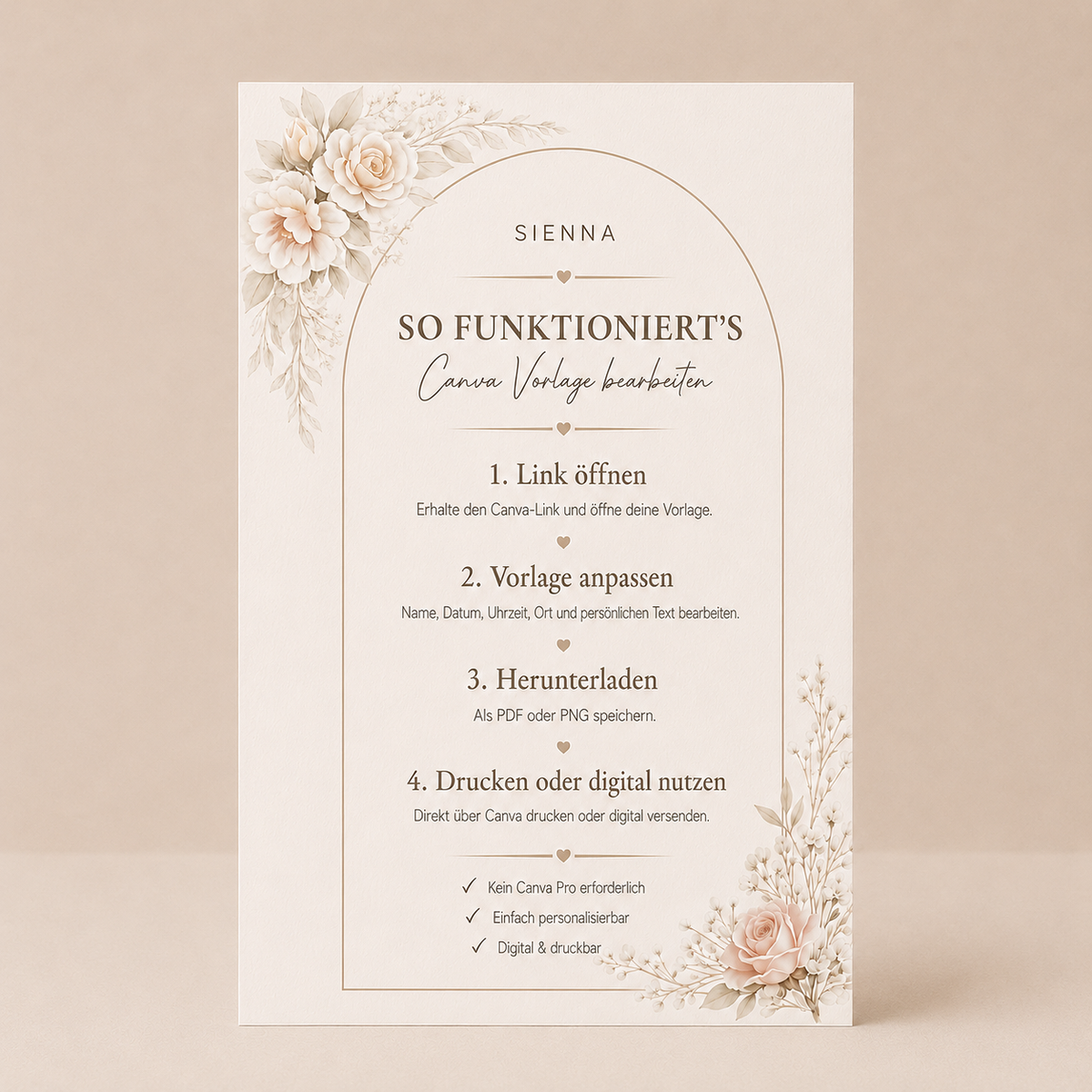 SIENNA – Baby Shower | Canva Vorlage