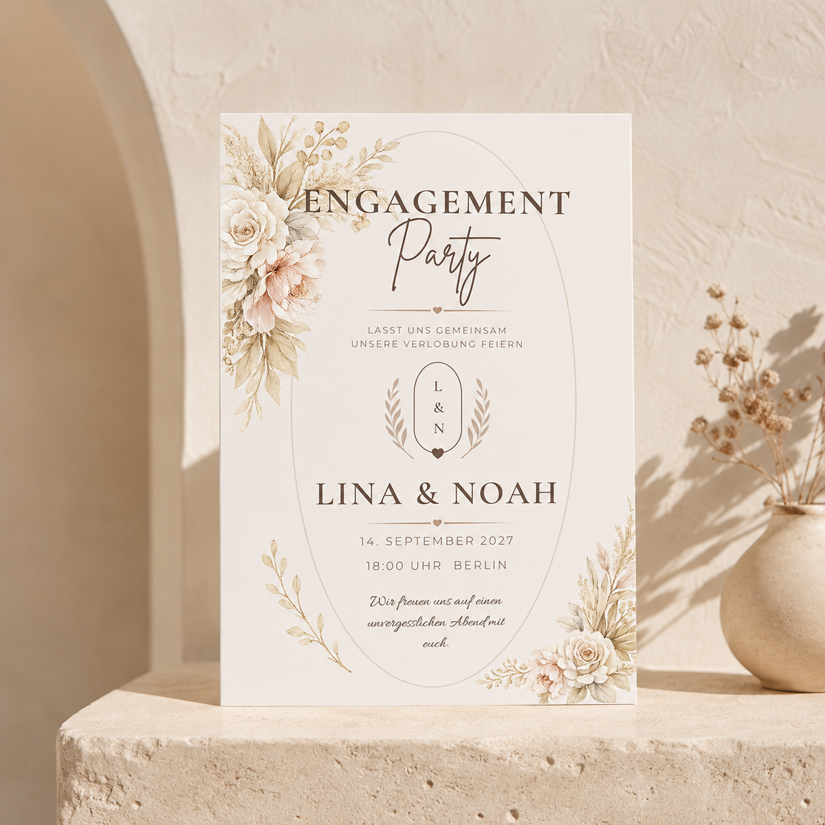 SIENNA – Engagement Party | Canva Vorlage