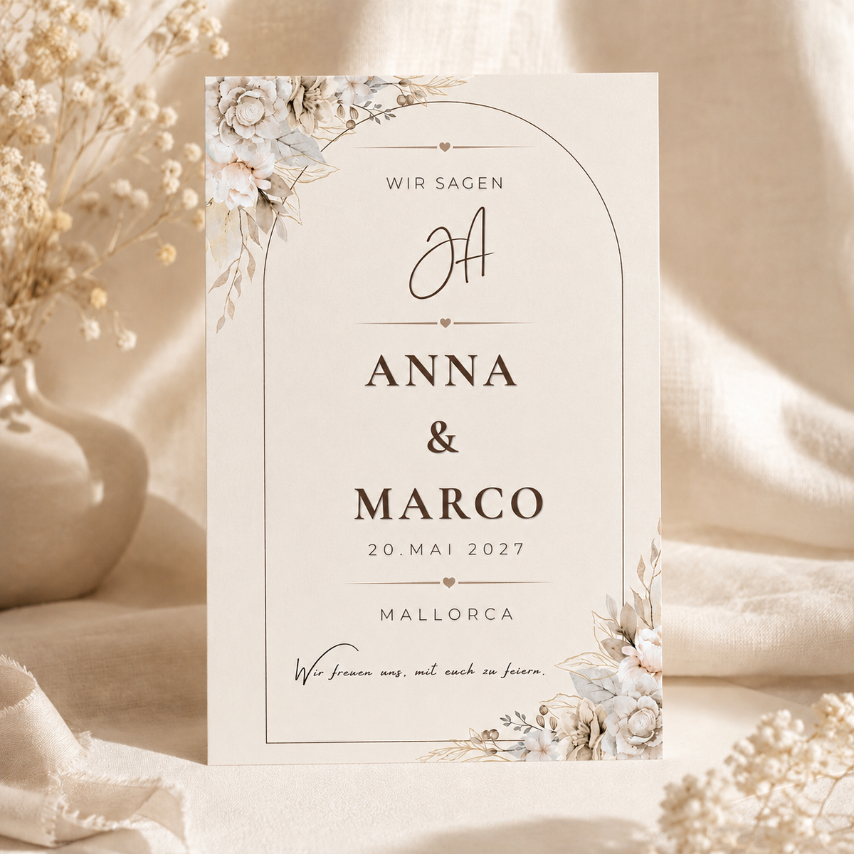 SIENNA – Hochzeitseinladung | Canva Vorlage