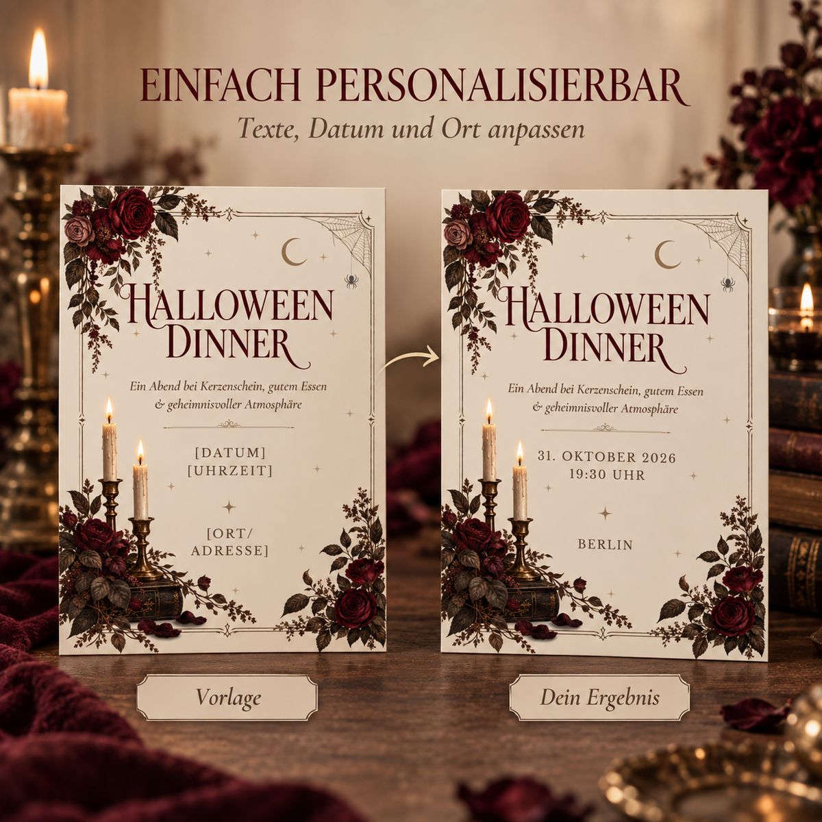 VESPER – Halloween Dinner | Canva Vorlage