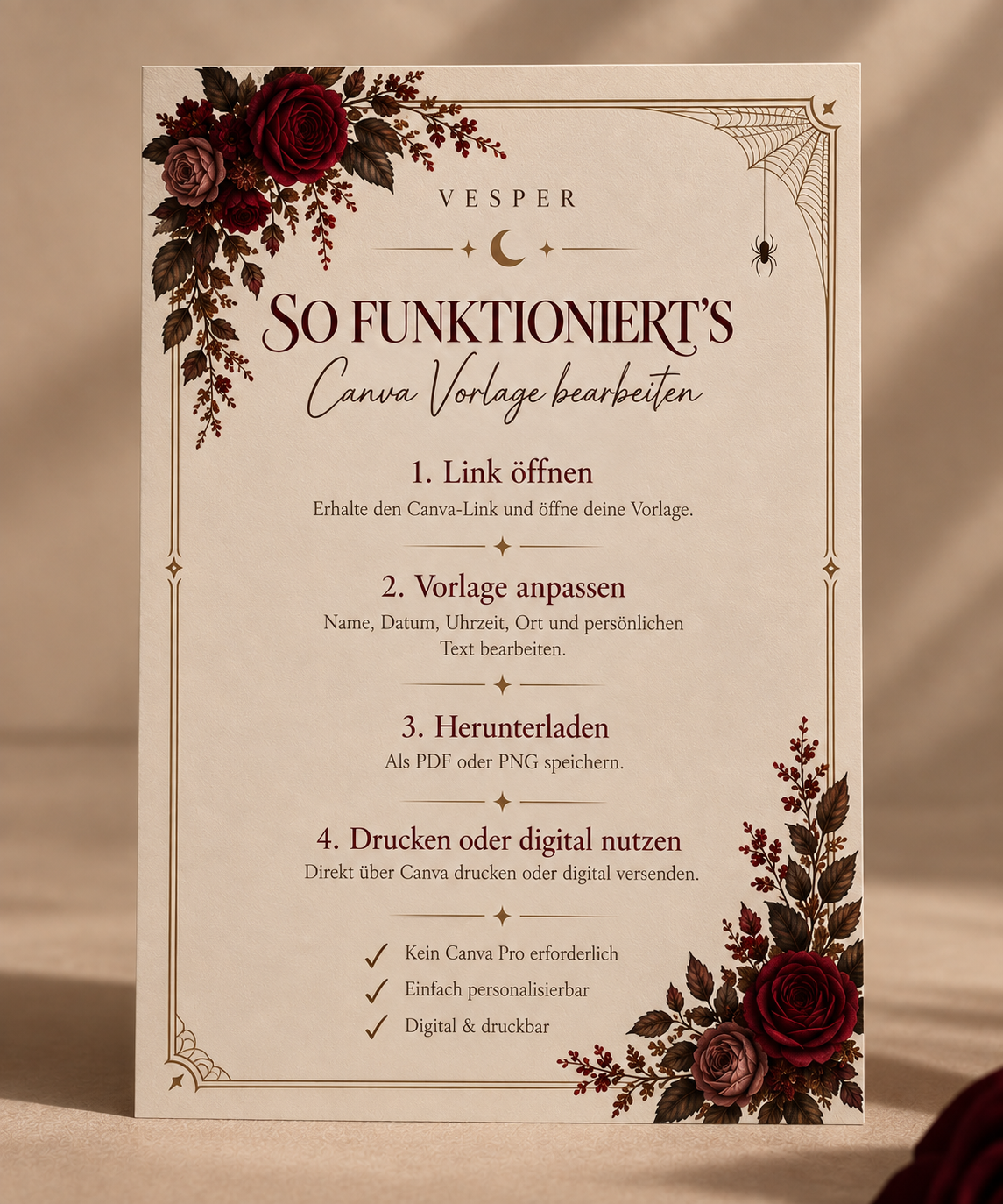 VESPER – Halloween Dinner | Canva Vorlage