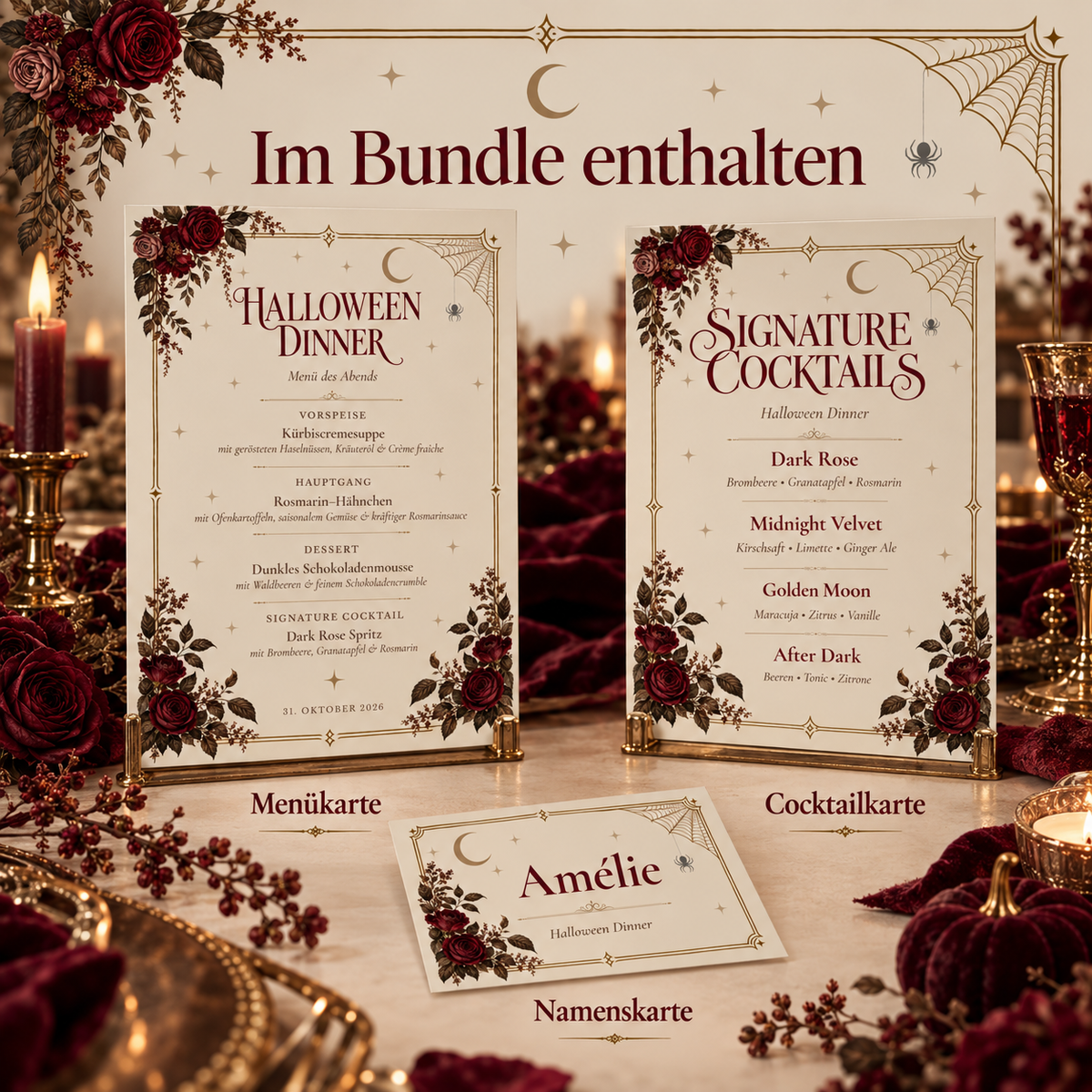 VESPER Dinner Table Bundle | Canva Vorlage