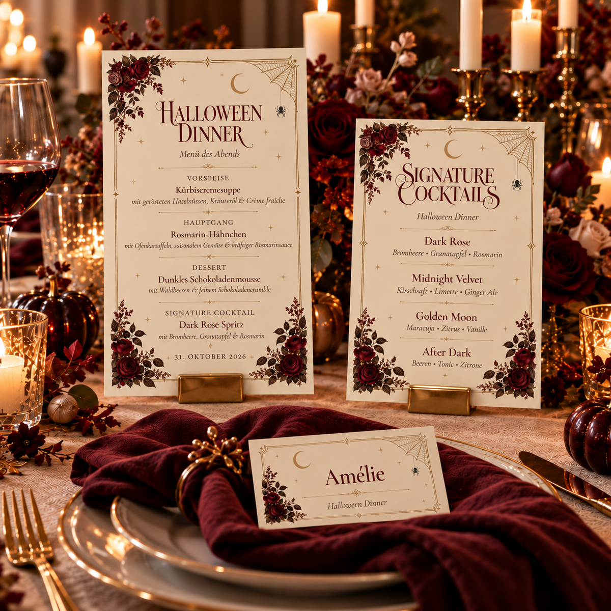 VESPER Dinner Table Bundle | Canva Vorlage